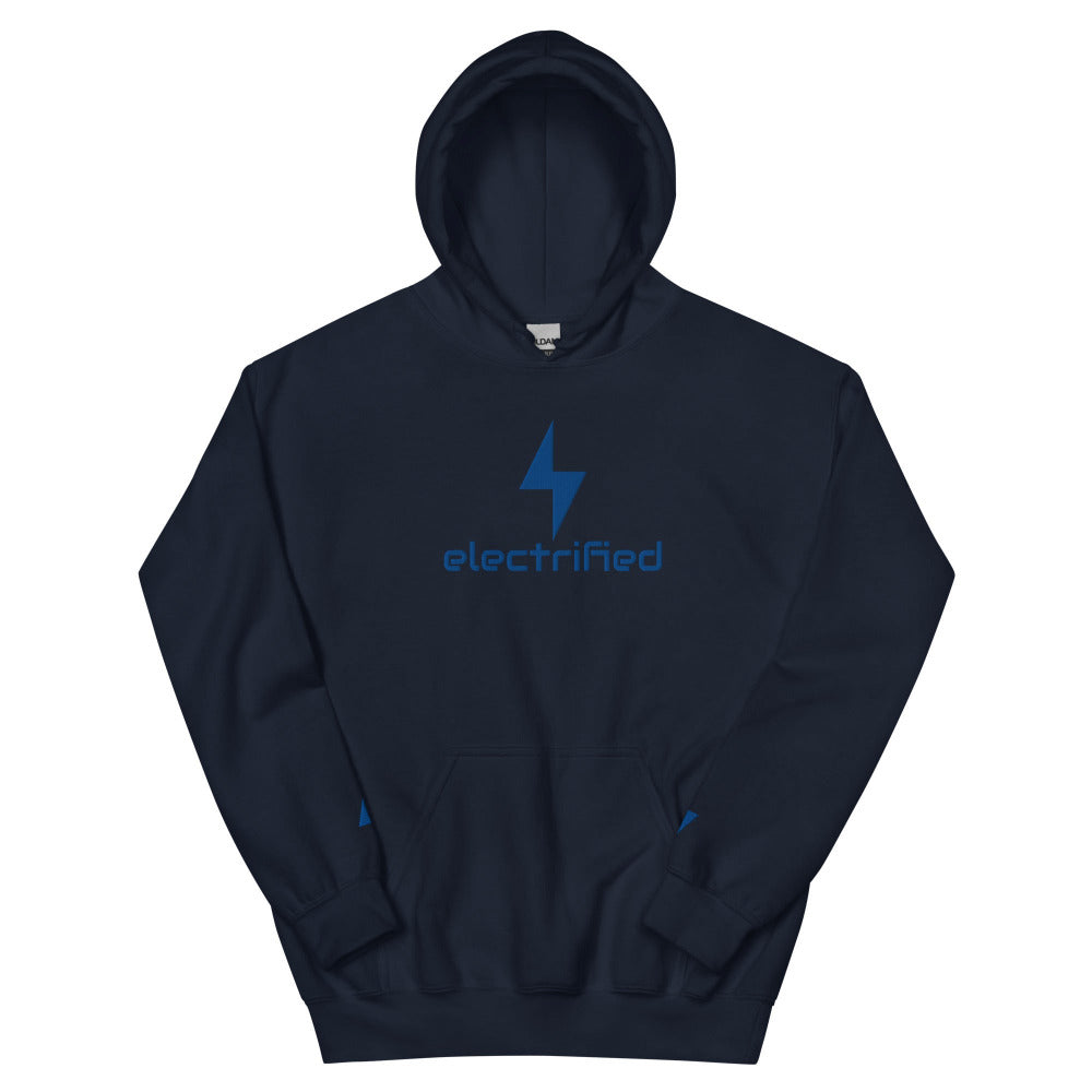 Electrified Embroidered Hoodie - Navy Color - https://ascensionemporium.net